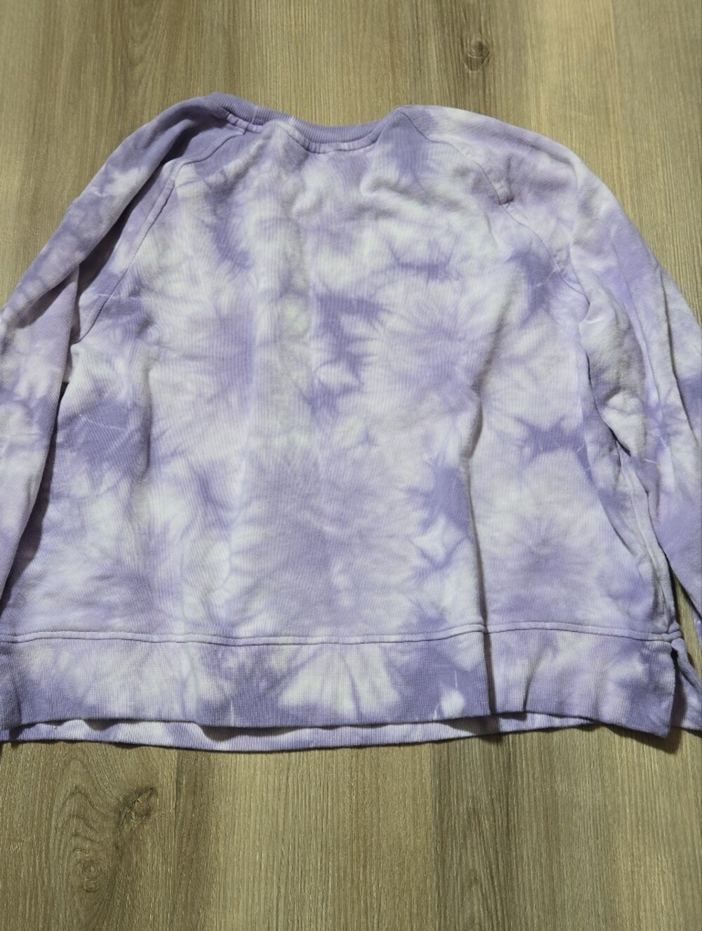 Time and Tru Lavender and White Tie-Dye Crewneck Sweatshirt - Women - Picture 2 of 4